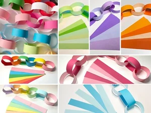 Paper Chain - Multicolour's Shades, Party and Seasonal Paper Chain Decorations - Picture 1 of 18