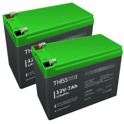 2X 12V 7Ah/100Ah LiFePO4 Deep Cycle Lithium Battery for RV System Marine LOT NEW - Image 1 of 4