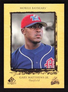 1999 SP Top Prospects  #82 Gary Matthews Jr.  Mobile Baybears