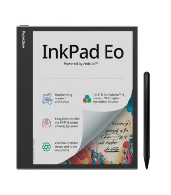 PocketBook 10.3" InkPad Eo Mist Grey eBook 64GB Bluetooth 5 Wi-Fi Colour Display - Image 1 of 4