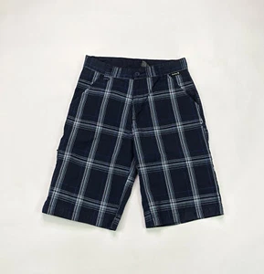 Hurley Walk Shorts Boys Size 12 Navy Plaid - Picture 1 of 3