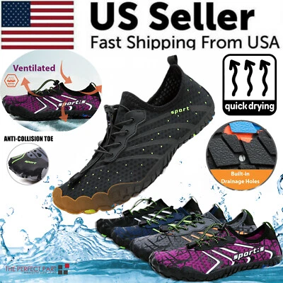 Water Shoes Quick Dry Barefoot for Swim Diving Surf Aqua Sport Beach Vacation - Image 1 of 4