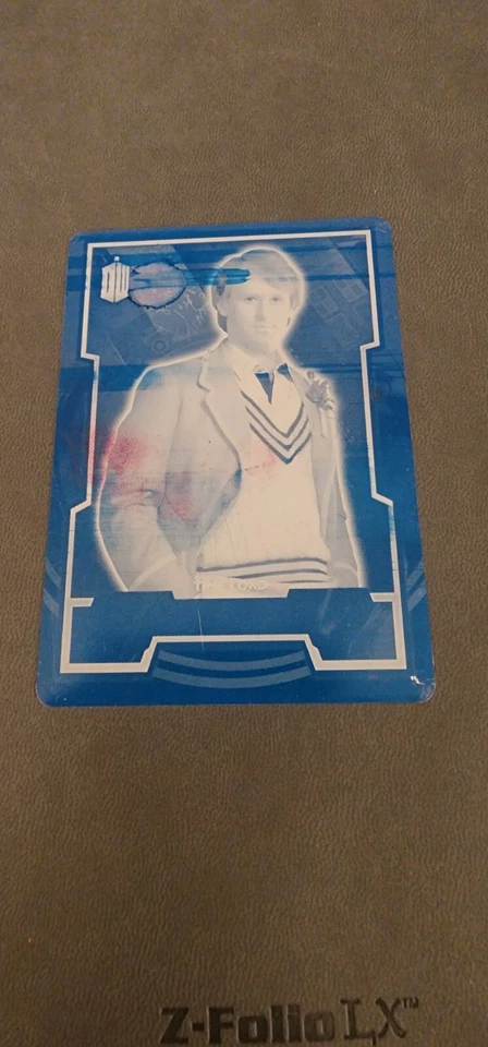 Placa de impresión cian Topps 2015 Doctor Who #5 Fifth Doctor 1/1 ¡ÚNICA! Foto 1 de 2