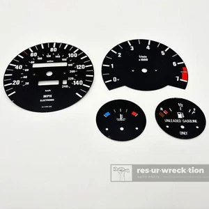 84-92 BMW E30 325i 318i Gauge Face Plate Set Tachometer Speedometer OEM 1376723 - Picture 1 of 11