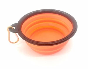 Dog Bowl 450ml Travel Collapsible Silicone Bowl, Ideal for Family Trips - Picture 1 of 3