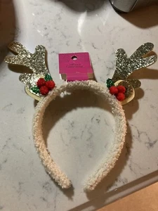 next girls reindeer borg teddy headband - Picture 1 of 3