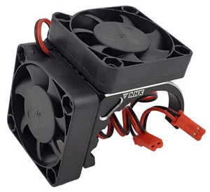NHX RC 1/8 Side Mount Alum Heatsink with Twin 40mm Cooling Fans -Black - Picture 1 of 4