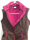 Nike Brown with Pink Fleece Lined Running Walking Lightweight Vest Size Small