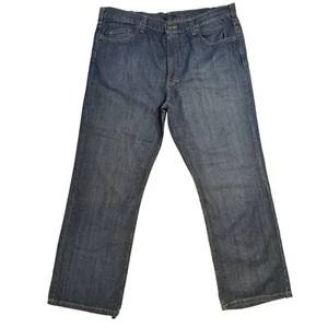 Claiborne Bootcut Jeans Men 40x32 Blue Dark Wash Denim Relaxed Straight Fit - Picture 1 of 14