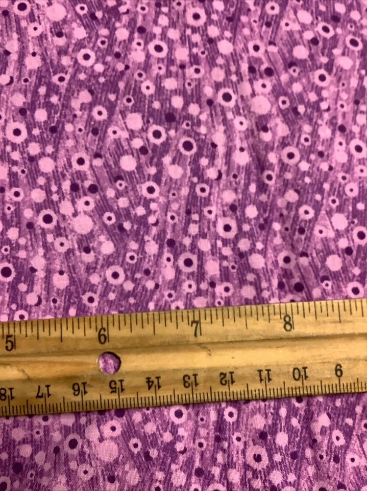VTG 2+ Yards Fabric 44" X 100” Purple Plum Wine Cotton Quilting - Image 1 of 1