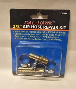 5Pc 3/8" Air Hose Repair Kit Solid Brass - Picture 1 of 3