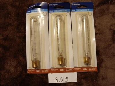 3 Westinghouse 40W  Intermediate Base(E17) T6 1/2 Bulbs - Image 1 of 2