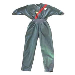 BYER TOO! Women's Short Sleeve Jumpsuit Ribbon Button Detail 80’s Retro Size 9 - Picture 1 of 9