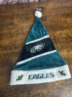 NFL Philadelphia Eagles Rayas Bordado Polar Papá Noel Sombrero Para Navidad ¡Nuevo! Foto 1 de 3