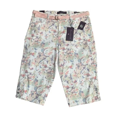 NUEVO Pantalones de mezclilla Gloria Vanderbilt Skimmer para mujer talla 12 con cinturón floral Foto 1 de 4