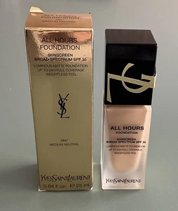 YSL All Hours Foundation MN7 MEDIUM NEUTRAL, SPF 30, 0.84 fl.oz./25 ml - NIB! - Picture 1 of 3