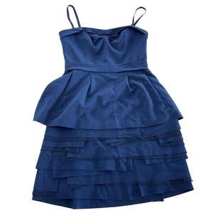 BCBGMAXAZRIA Dress Womens 2 Strapless Tiered Ruffle Party Cocktail Mini - Picture 1 of 8