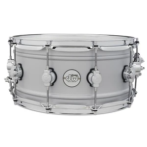DW Design Series Matte Aluminum 6.5x14 Snare Drum DDSD6514MACR - Picture 1 of 6