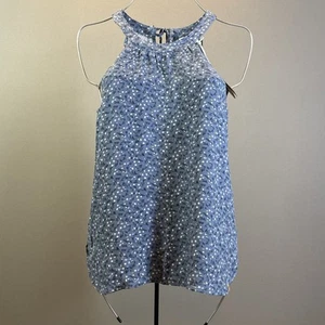 Camiseta sin mangas Tentree Cypress para mujer talla S azul floral 100 % ecovero nueva con etiquetas envío gratuito - Imagen 1 de 12