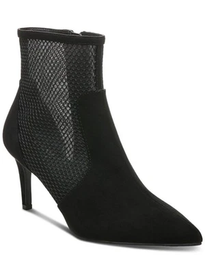 ALFANI женщин черная сетка Jamari заостренный носок Stiletto молнии ботинок 6 M - Изображение 1 из 4