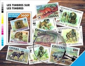 Chad - Estampillas 2022 en estampillas, animales - Hoja de recuerdo de estampillas - TCH220208b - Imagen 1 de 1