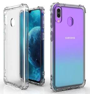 Shockproof Case Samsung Galaxy A10s Transparent Clear 4 Corner Cushion Gel Cover - Picture 1 of 1