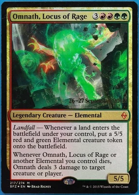 Omnath Locus of Rage (Prerelease) FOIL Battle for Zendikar HP 487531 ABUGames - Image 1 of 2