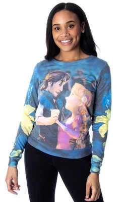 Disney Tangled Juniors Rapunzel Flynn DUO Dancing Pullover Top - Image 1 of 4