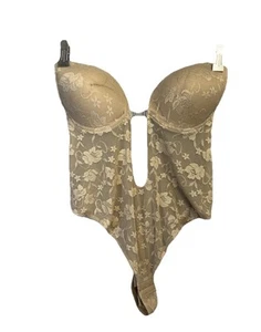 Neu mit Etikett InviShaper Spitzenbody Shapewear beige trägerlos Bustier glatt Gr. 38 - Bild 1 von 12