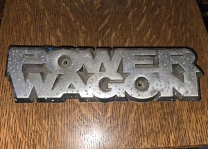 Vintage Power Wagon Metal Car Truck Emblem - Picture 1 of 8