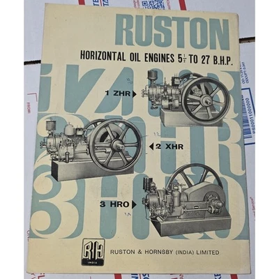 Ruston & Hornsby Horizontal Oil Engines 5 to 27 BHP Manual Book - Image 1 of 3