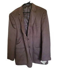 Vintage Bert Pulitzer Men’s 50R Linen Blazer Jacket Brown 2 Button NEW - Picture 1 of 6