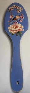 Espátula grande de madera pintada/transferencias/angustiada/sellada - Imagen 1 de 5