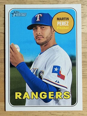 2018 Topps Heritage #420 Martin Perez SP - Image 1 of 2
