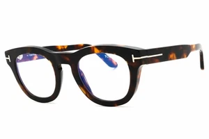TOM FORD FT5873-B 052 Eyeglasses Dark Havana Clear Frame 49mm - Picture 1 of 5