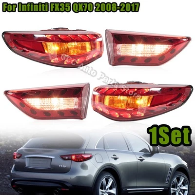 1Set For Infiniti FX35 QX70 2008-2017 Tail Light Assembly Turn Signal Light - Image 1 of 4