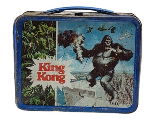 **RAUE FORM** Vintage 1977 King Kong King-Seeley Thermoskanne Marke Metall Brotdose - Bild 1 von 11