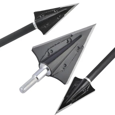 Archery Broadhead Blades Arrowhead ID6.2mm Iron Screw Point Crossbow Bow Hunting - Image 1 of 4