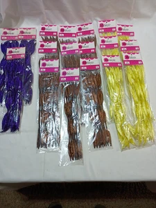 18 NOS VINTAGE MANGELSENS CINIGLIA BUMP ANNI 60 pulitore pipa viola marrone giallo - Foto 1 di 8