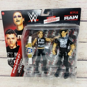 Paquete de 2 figuras WWE Netflix RAW Rhea Ripley & Dirty Dominik Mysterio - ¡Nuevo! - Imagen 1 de 3