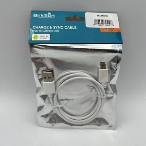 Cable Birksun USB a micro-USB para dispositivos Android - 3 pies - Carga y sincronización - Imagen 1 de 7