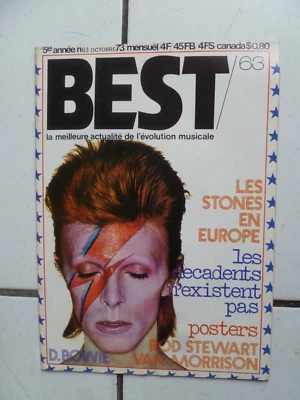Magazine BEST n° 63  -  OCT  1973   +  POSTER   VAN MORRISON / ROD  STEWART - Photo 1/3