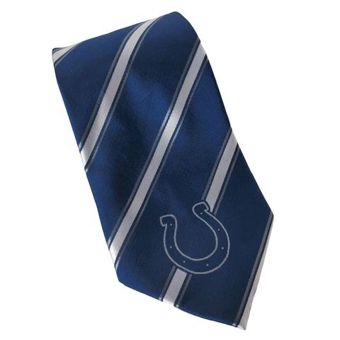 NFL Football Indianapolis Colts Blue White Striped Novelty Necktie Cover