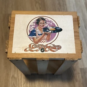 LICORICE PIZZA RECORD STORE 45 Wood Storage Crate - Picture 1 of 6