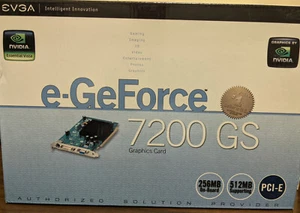 EVGA e-GeForce 7200 GS 256MB On board 512MB Supporting PCI-E - Picture 1 of 2
