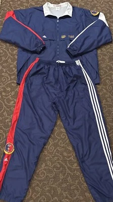 Винтажный 2000 Adidas США США Олимпийских игр Сидней куртка / брюки комплект РЕДКАЯ🔥 - Изображение 1 из 4