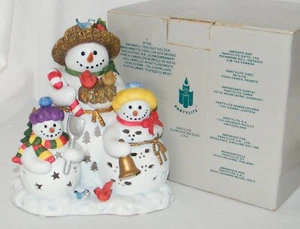 PartyLite Christmas Holiday Snowbell / Snowman Tealight Candle Holder P7702 - Picture 1 of 12