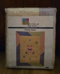 Interior Accents Handcrafted Toddler / Teddy Bear Quilt 36" x 45" - Picture 1 of 7