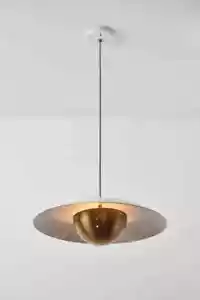 Lámpara Colgante De Dormitorio Con Pantalla Única En Forma De Cúpula De Latón - Imagen 1 de 5