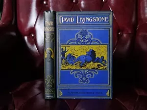 Decorative Antique Book "David Livingstone", Pictorial Cloth Binding - Picture 1 of 10